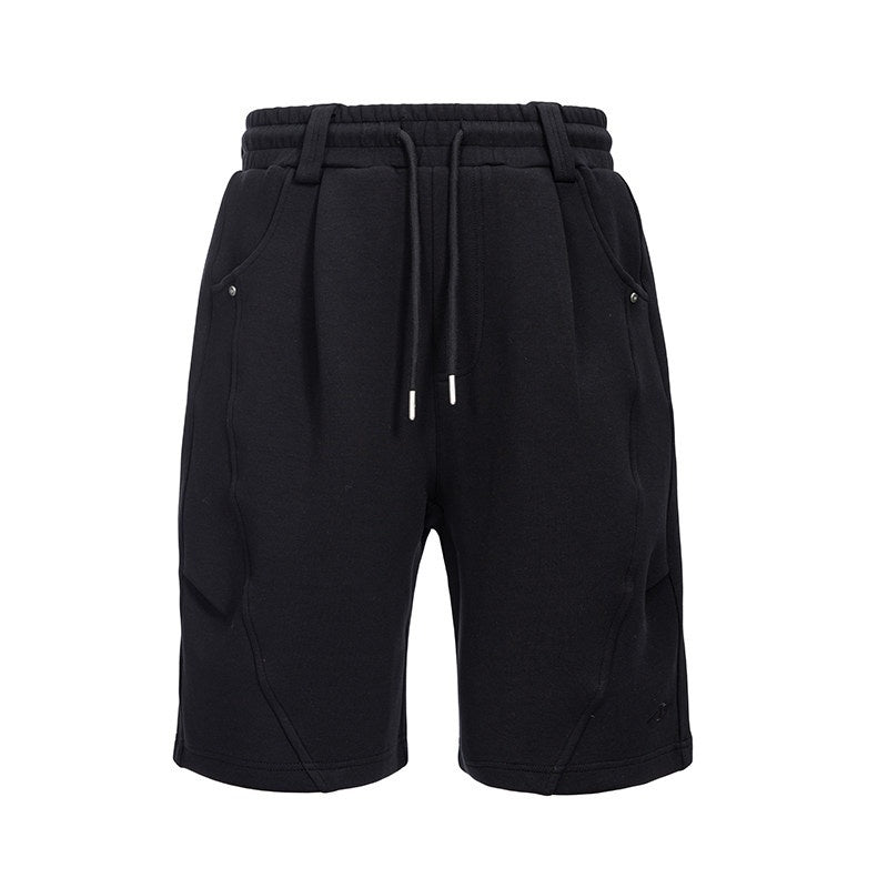 CATSSTAC_Comfortable_Breathable_Loose_Fit_Youthful_Casual_Everyday_Black_Gray_Shorts_MISSTT