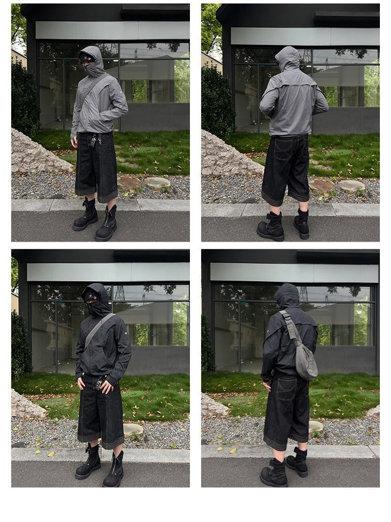 CATSSTAC Upf50+ Lightweight Nylon Oversized Cool Youth Unisex Sun Protection Hoodies