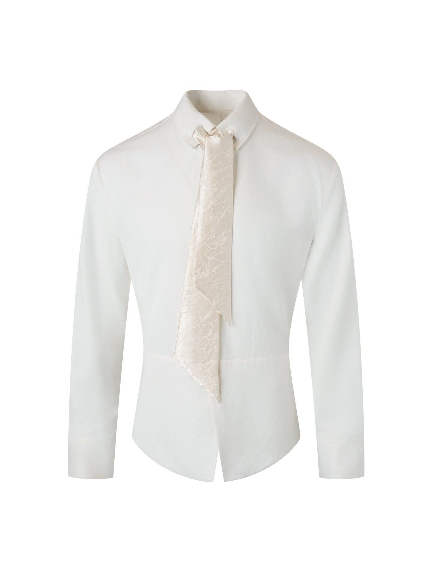 BALITONE_Lyocell_Linen_Slim_Waist_3D_Tailored_British_Unisex_Casual_Long_Sleeve_Shirts_MISSTT