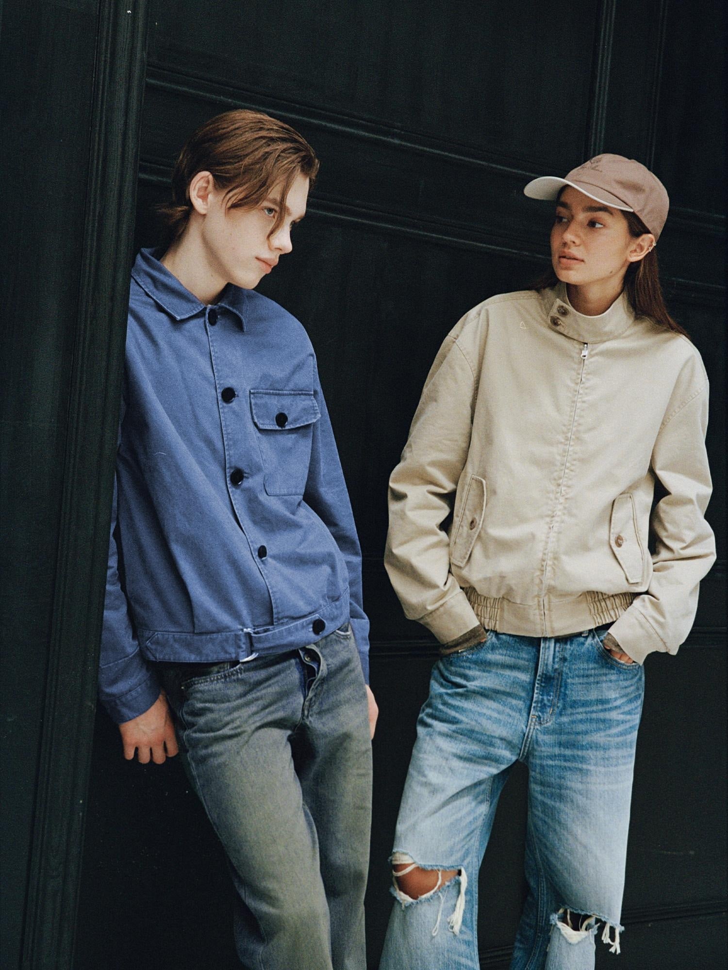 VLABMADE Washed Cotton Twill Loose Fit Pocket Short Length Elegant Unisex Overshirts