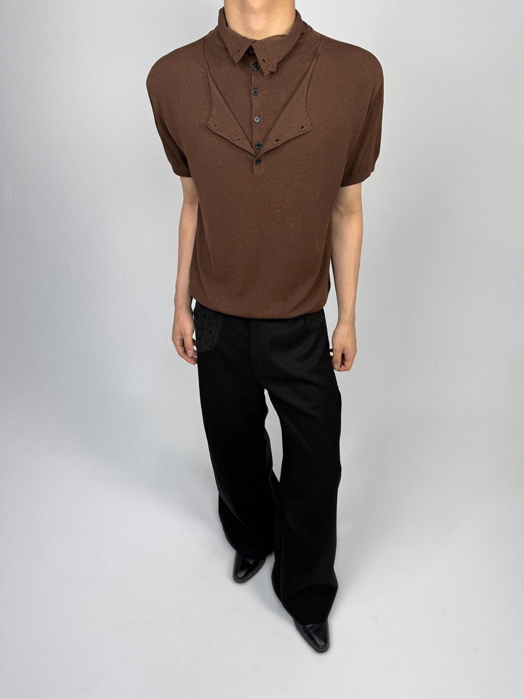 Hypeyourself Soft Breathable Modal Blend Relaxed High Neck Unisex Solid Short Sleeve T-Shirts