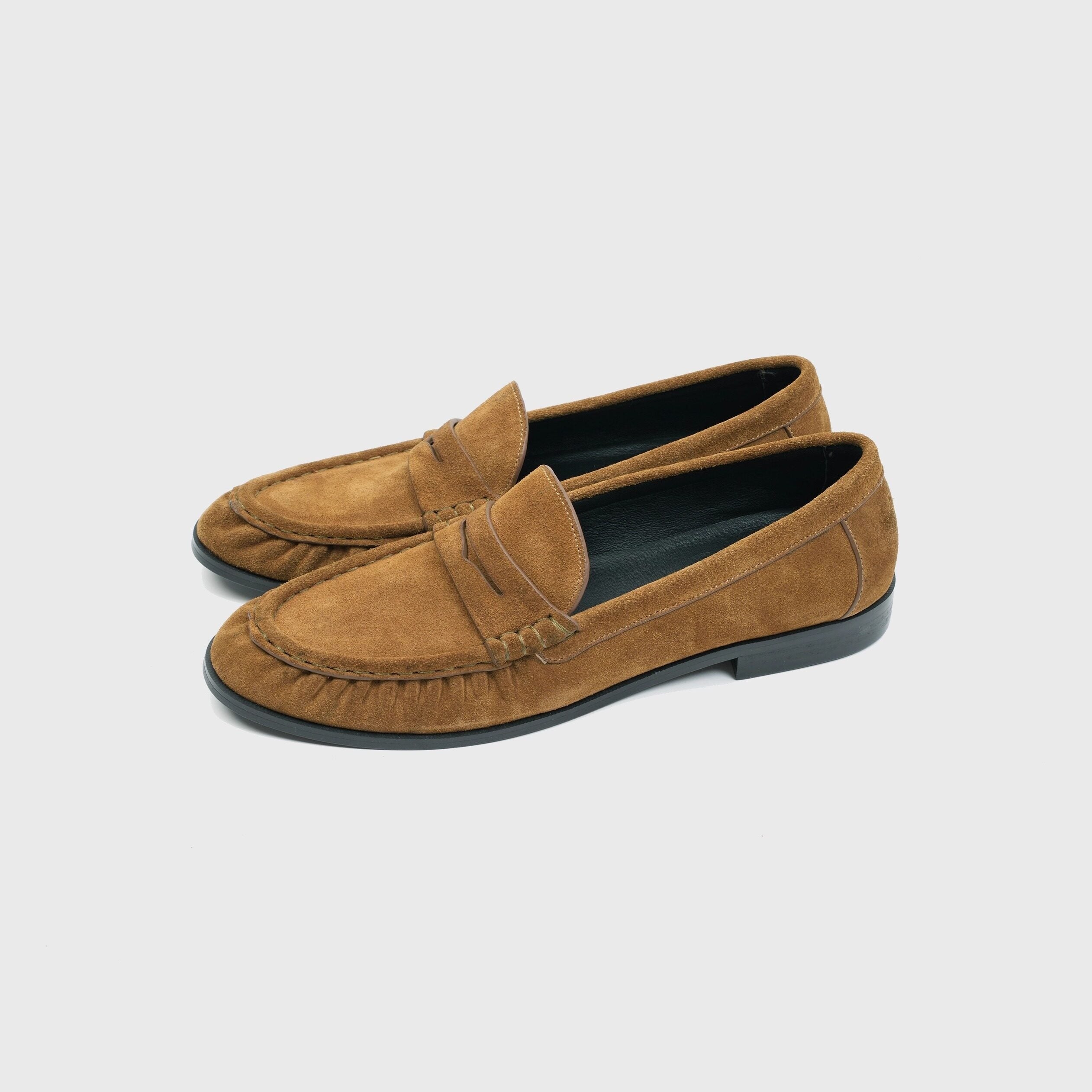 4JUNKS_Lightweight_Woven_Casual_Slip_On_Loafers_Lambskin_Lining_Tan_Suede_Dress_Shoes_MISSTT