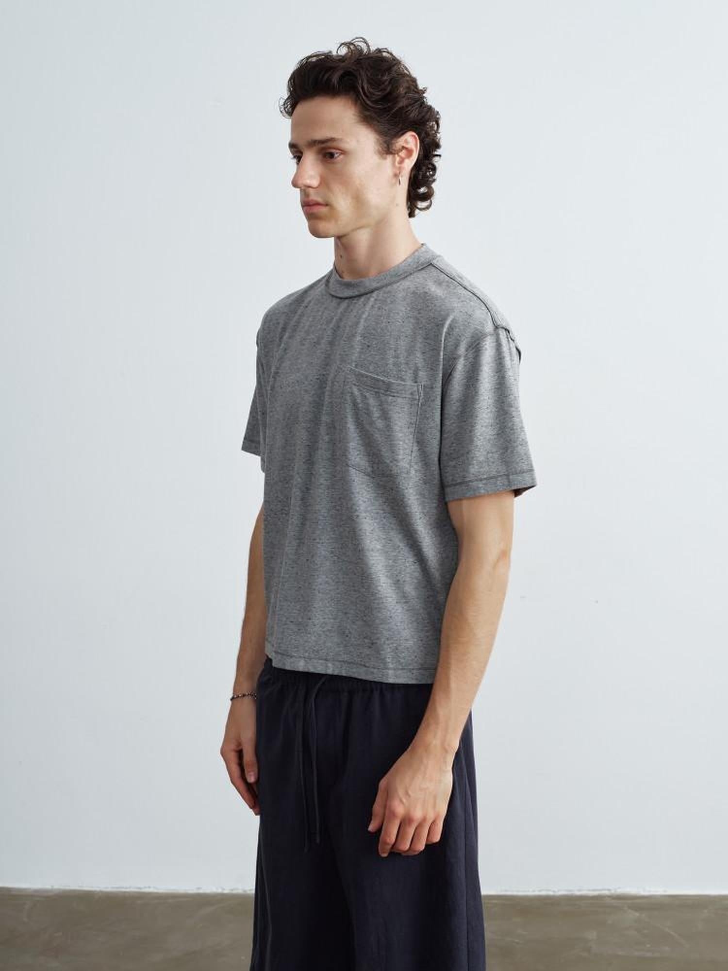 VLABMADE Wrinkle Free Cotton Blend Loose Fit Pocket Mens Urban Short Sleeve T-Shirts