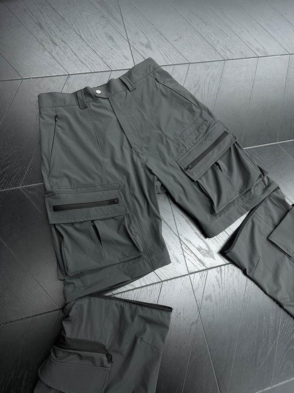 CATSSTAC Uv Blocking Loose Wide Leg Mid Rise Casual Youth Black Gray Sun Protection Pants