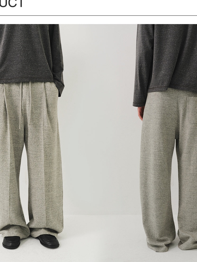 VLABMADE Easy Care Soft Cotton Blend Loose Mid Rise Unisex Heather Gray Sweatpants