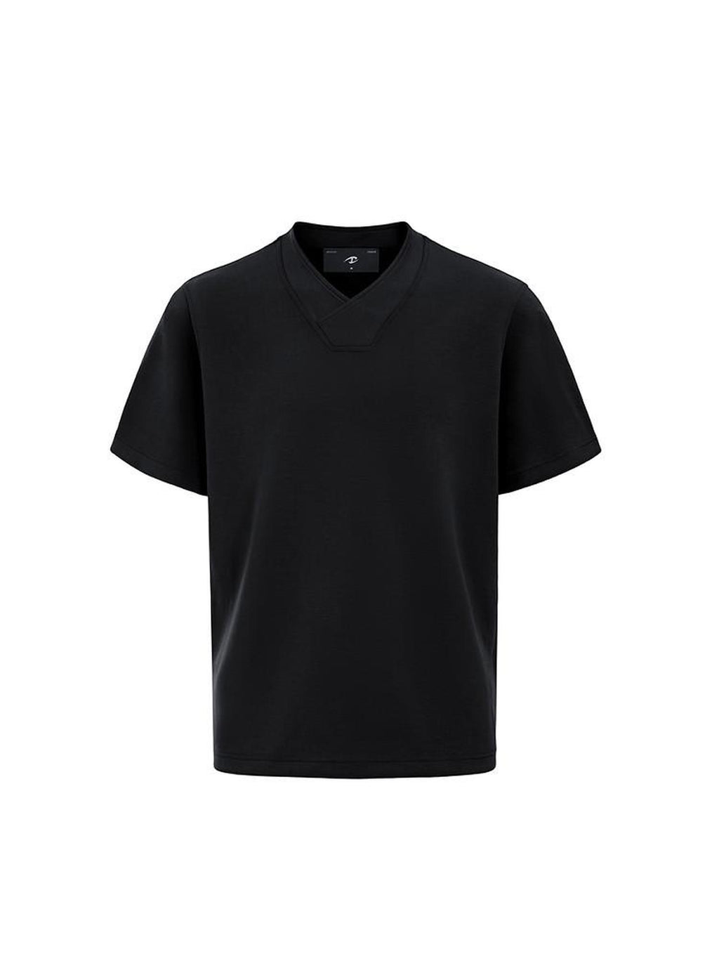 CATSSTAC Lightweight V-neck Loose Fit Trendy Youth Daily Solid Short Sleeve T-Shirts