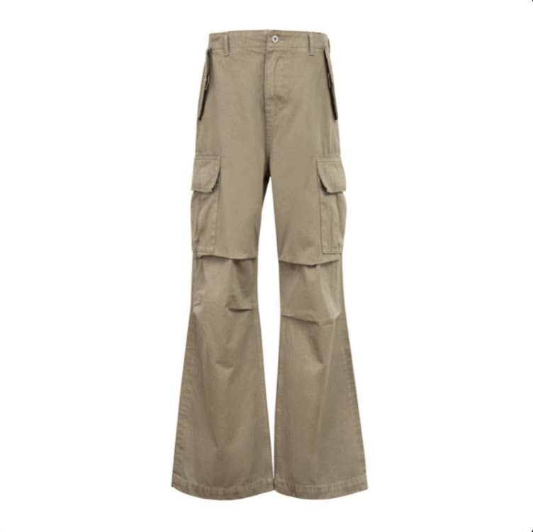 VLABMADE_100%_Cotton_Loose_Straight_Zipper_Distressed_Khaki_Casual_Classic_Cargo_Pants_MISSTT
