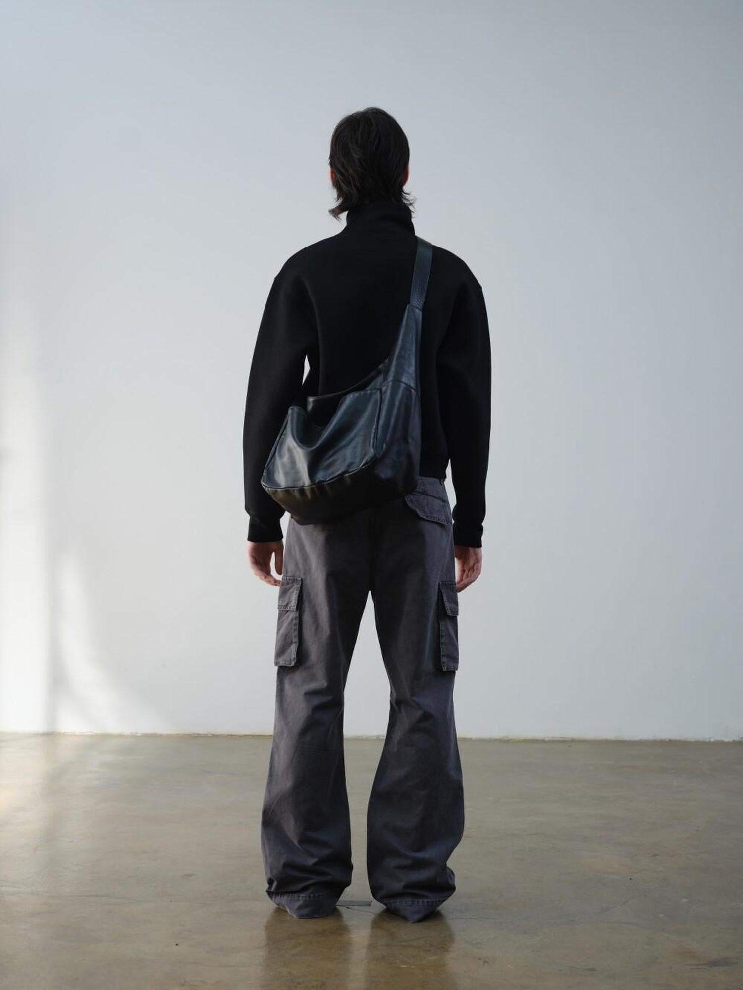 VLABMADE Distressed Cotton Straight Leg Pocketed Everyday Youth Wide Cargo Pants