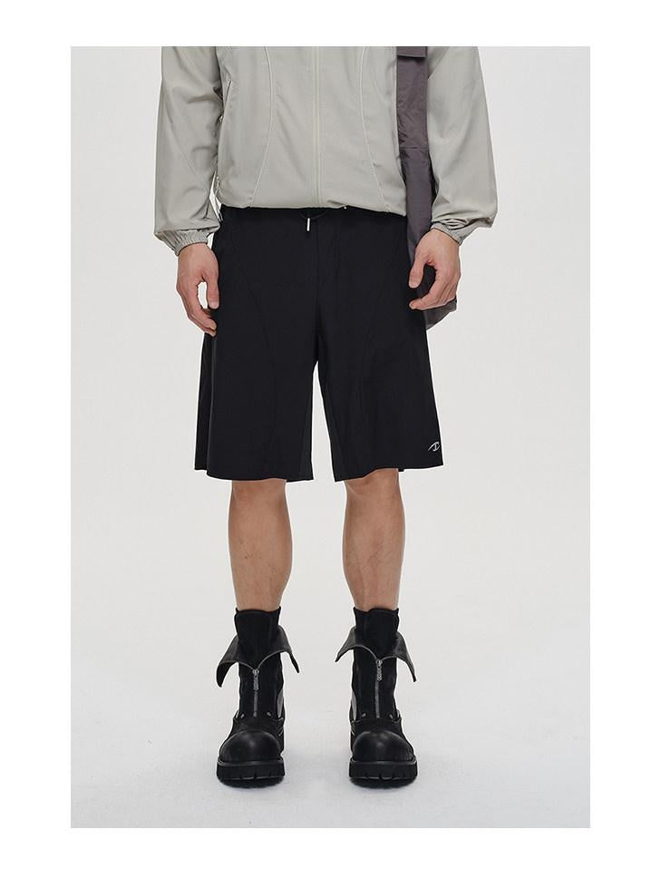 CATSSTAC Comfortable Loose Fit Youthful Everyday Casual Black Mid-Length Shorts