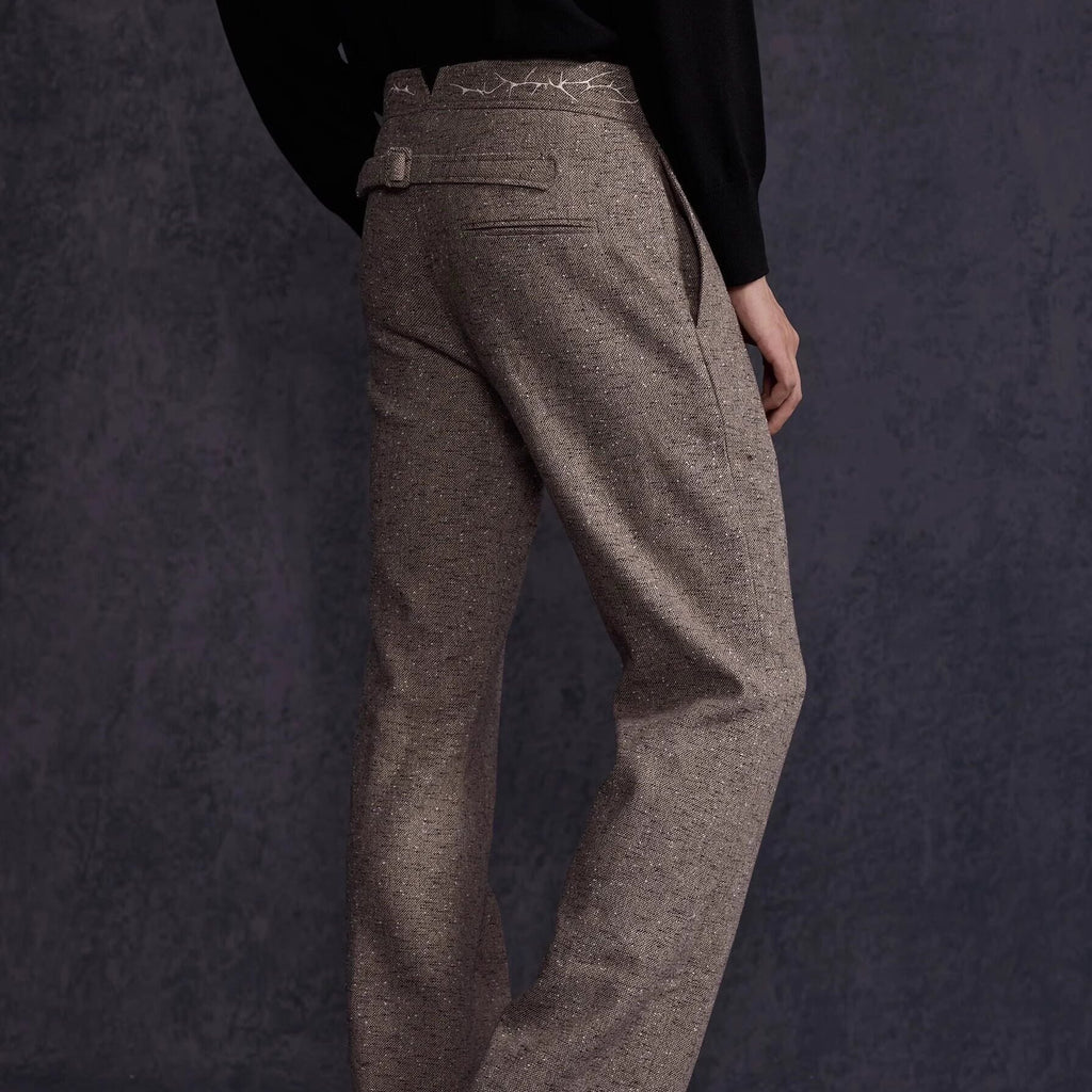 Hypeyourself_Stylish_Slim_Fit_Casual_Business_Workwear_Urban_Printed_Brown_Black_Flared_Pants_MISSTT