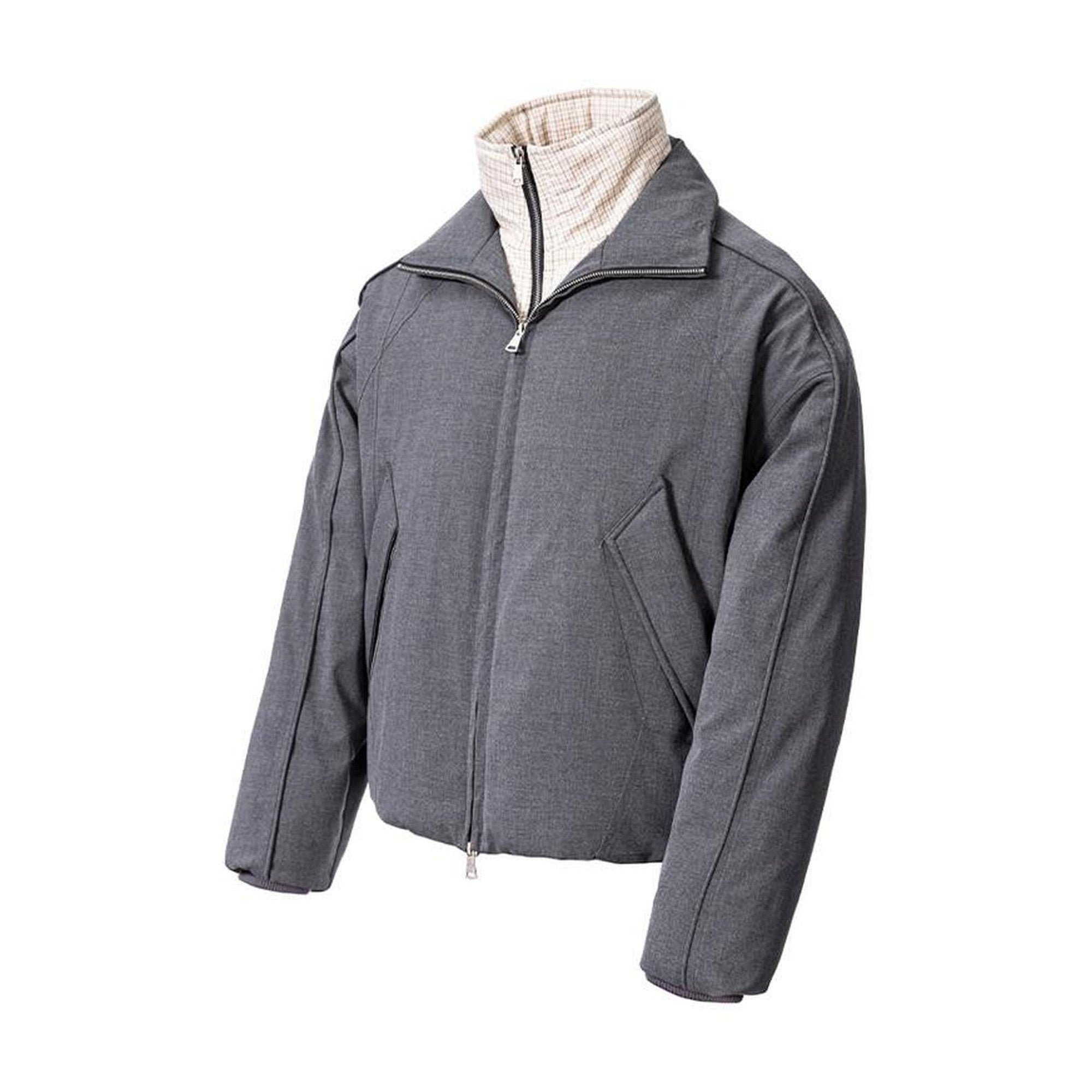 90 Percent White Duck Down Thick Loose Casual Stand Collar Men Gray Down Jackets main image