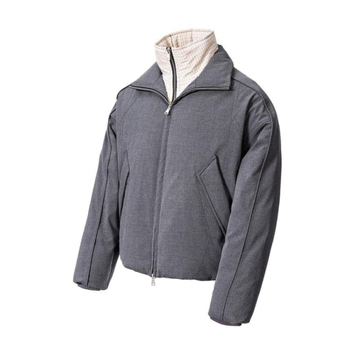 90 Percent White Duck Down Thick Loose Casual Stand Collar Men Gray Down Jackets main image