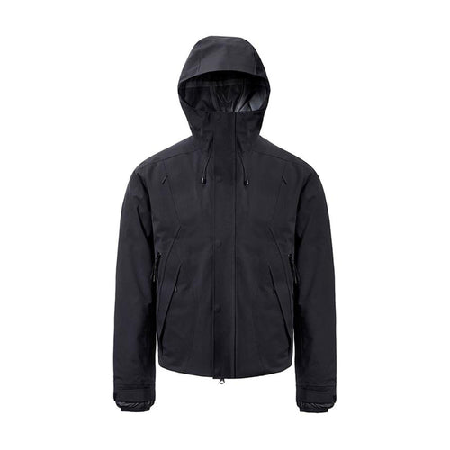 90 Percent White Duck Down Warm Thick Casual Loose Fit Zipper Black Down Jackets main image