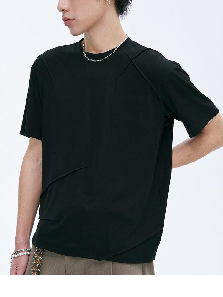CATSSTAC Oversized Crew Neck Trendy Unisex Daily Black Gray Brown Short Sleeve T-Shirts