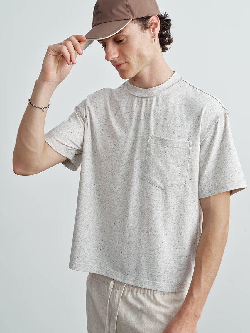 VLABMADE Wrinkle Free Cotton Blend Loose Fit Pocket Mens Urban Short Sleeve T-Shirts