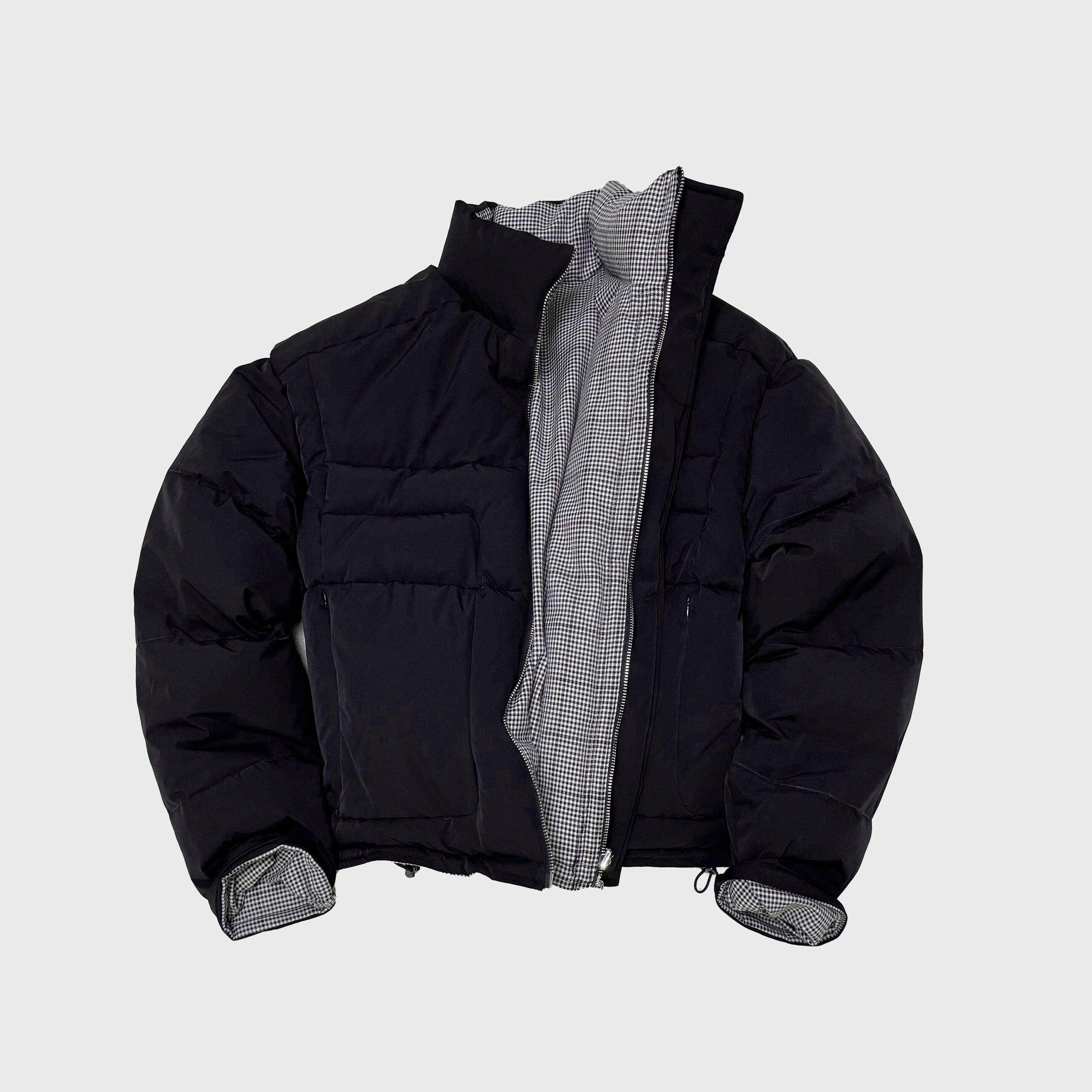 4JUNKS_90_Percent_Duck_Down_Warm_Houndstooth_Short_Stand_Collar_Men_Black_Down_Jackets_MISSTT