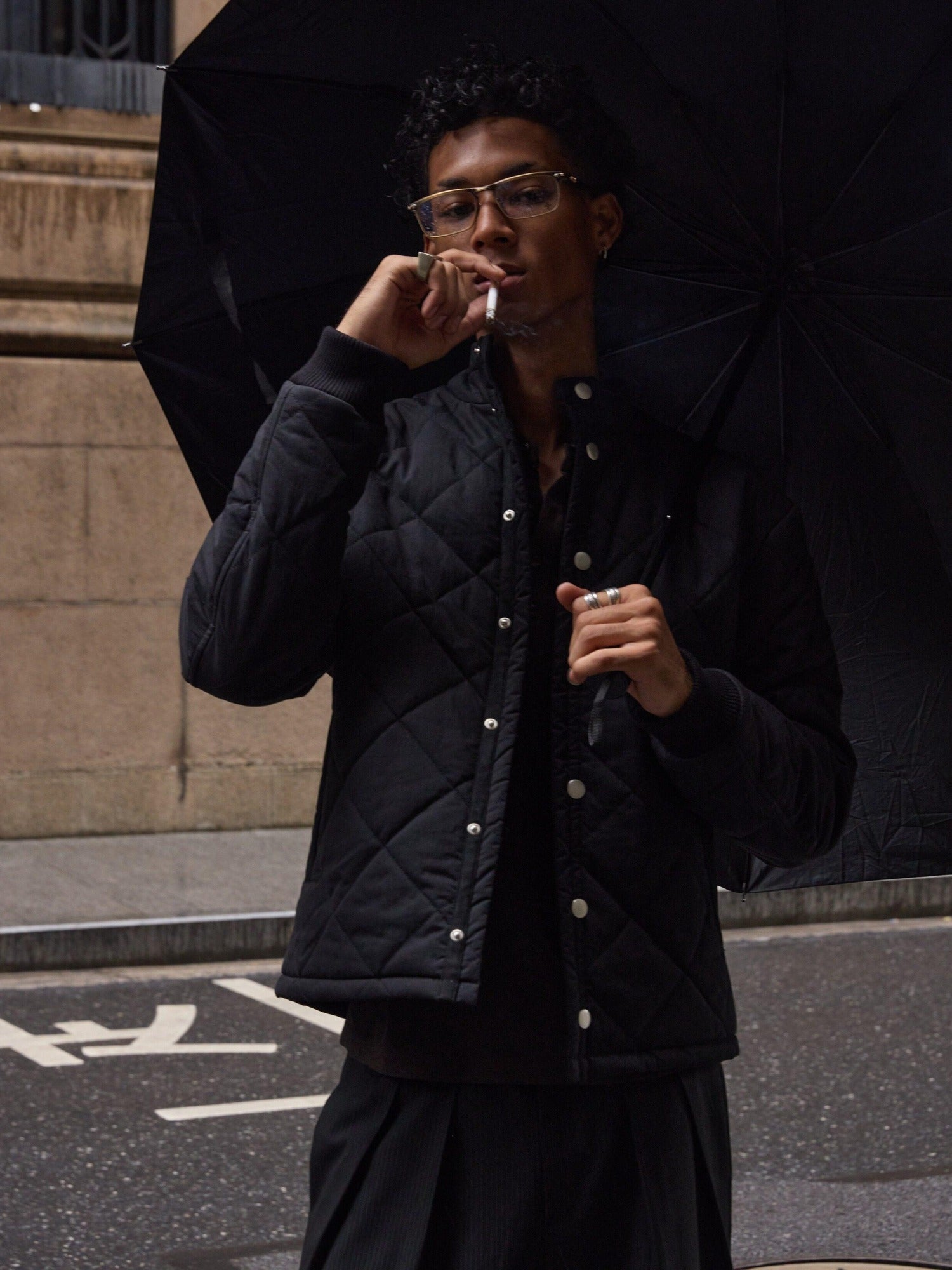 VLABMADE Waterproof Quilted Diamond Cotton Short Stand Collar Unisex Puffer Jackets