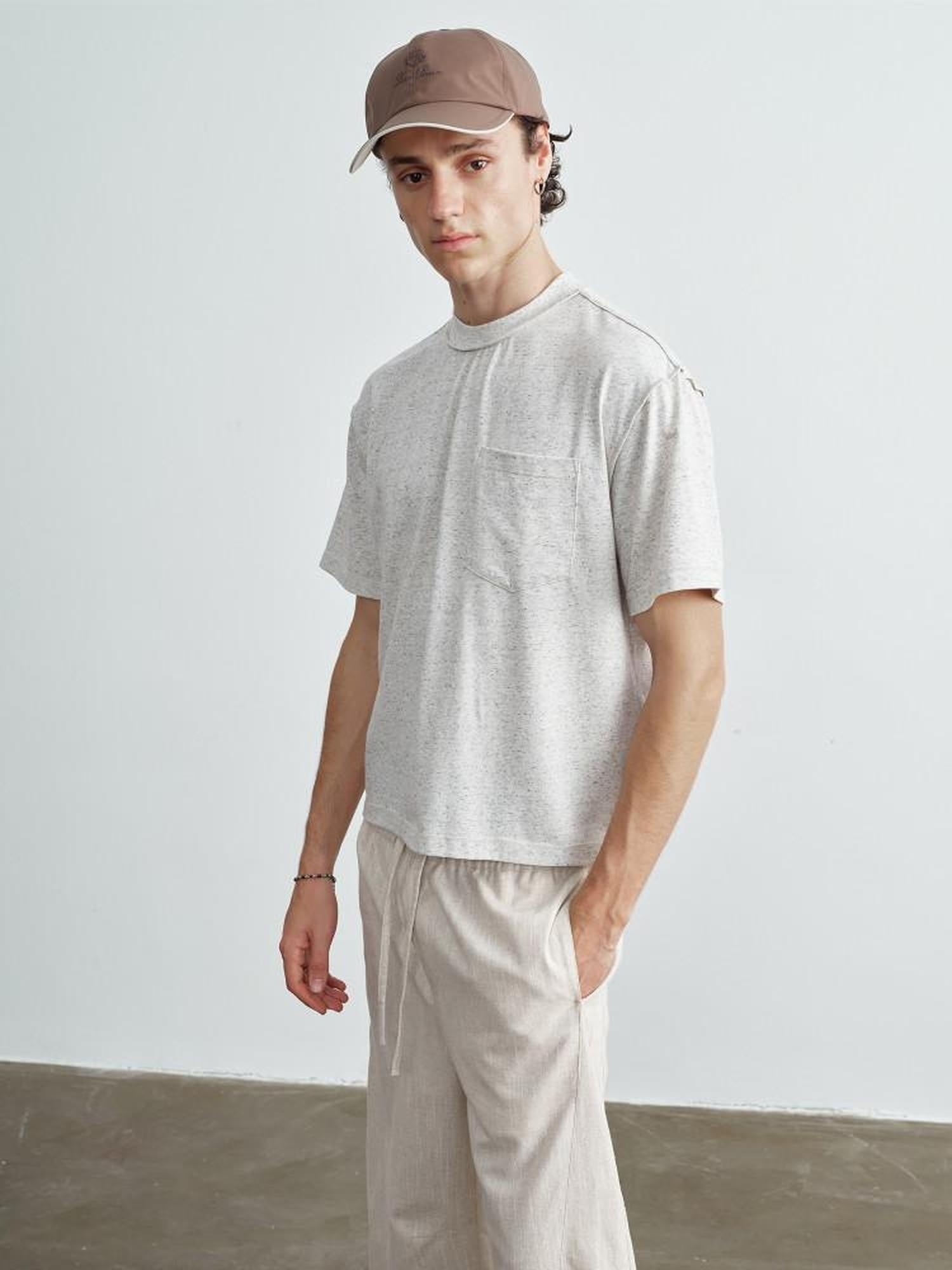 VLABMADE Wrinkle Free Cotton Blend Loose Fit Pocket Mens Urban Short Sleeve T-Shirts
