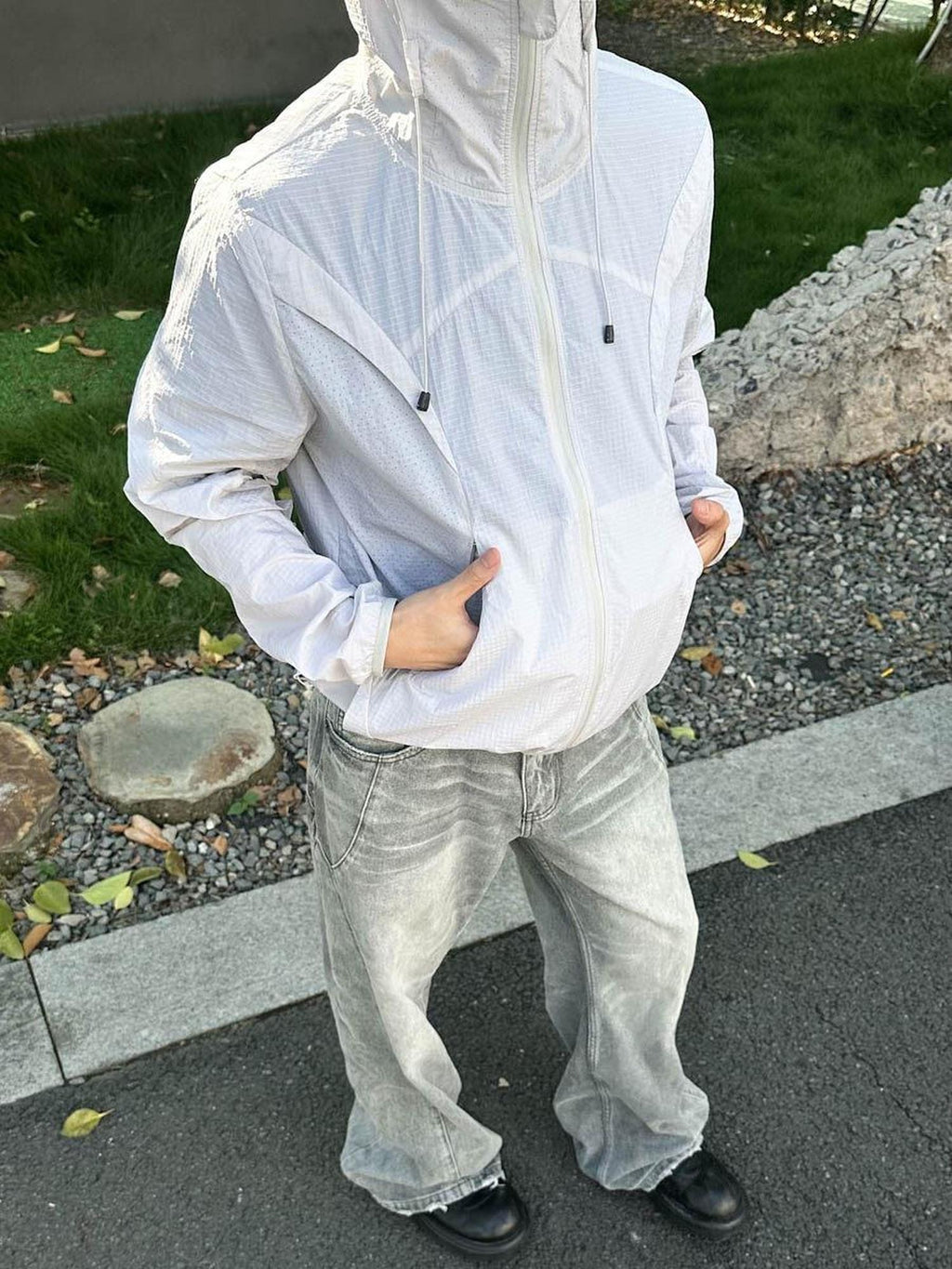 CATSSTAC Upf50+ Lightweight Nylon Oversized Cool Youth Unisex Sun Protection Hoodies