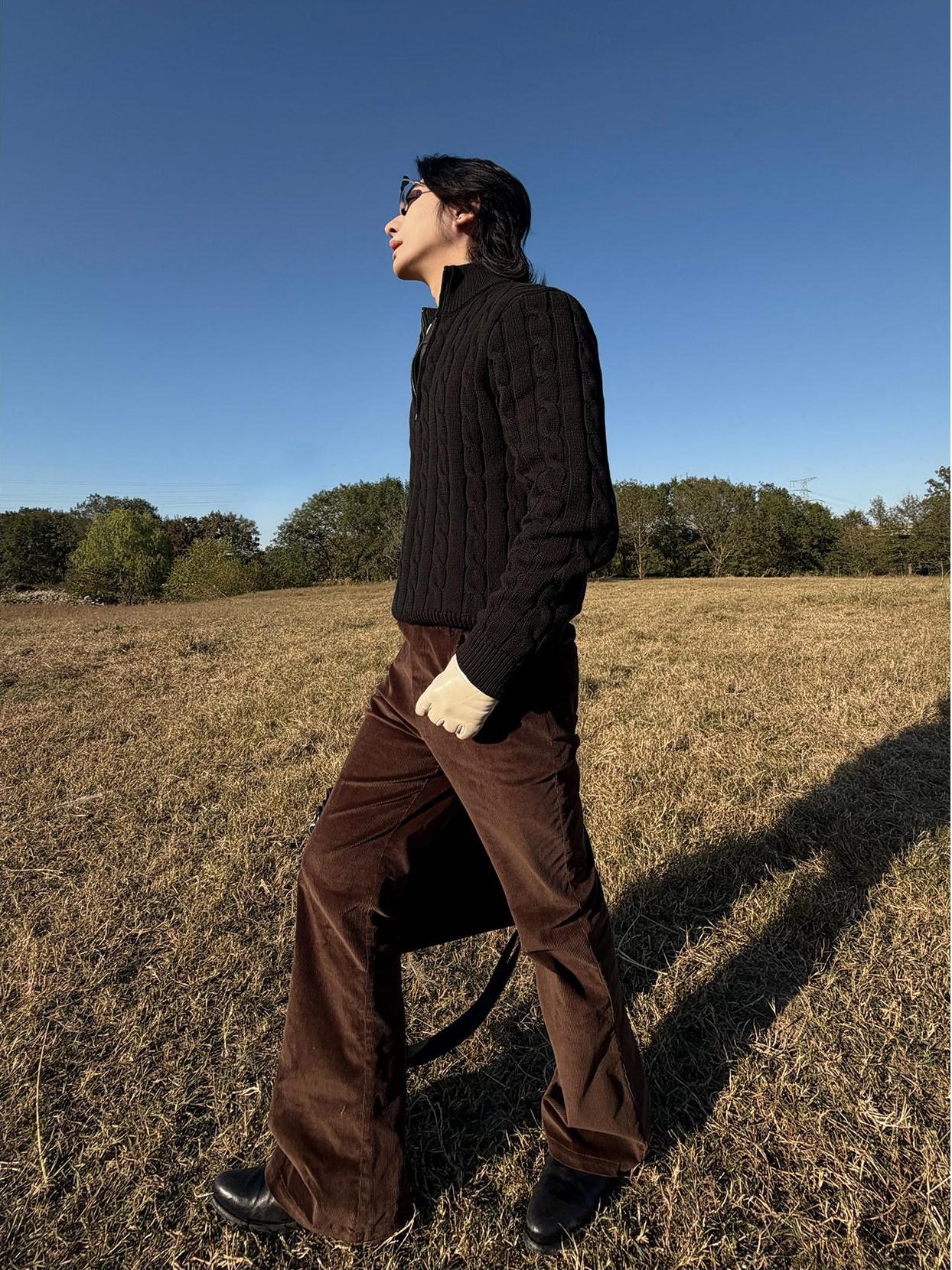 BALITONE Breathable Cotton Blend Casual Zip Detail Unisex Stand Collar Half-Zip Knitwear