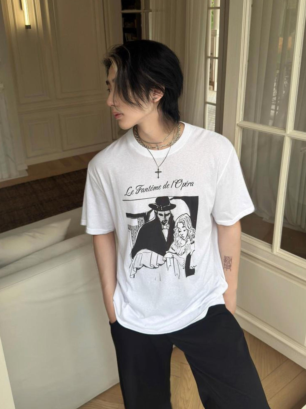 BALITONE Breathable Cotton Blend Loose Fit Art Print Streetwear Unisex Graphic T-Shirts