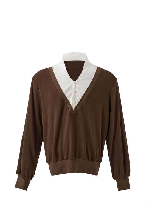 BALITONE_Breathable_Cotton_Patchwork_Loose_Fit_Unisex_Casual_Pullover_V-Neck_Sweaters_MISSTT