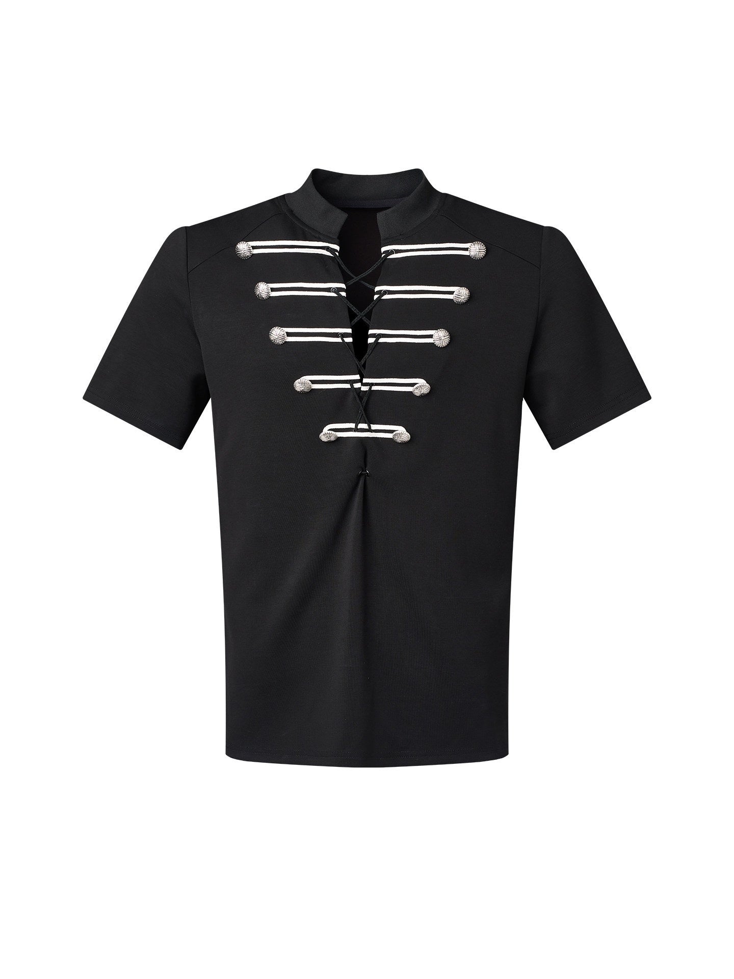 BALITONE_Breathable_Drawstring_Slimfit_Court_Unisex_Retro_Knit_Short_Sleeve_T-Shirts_MISSTT