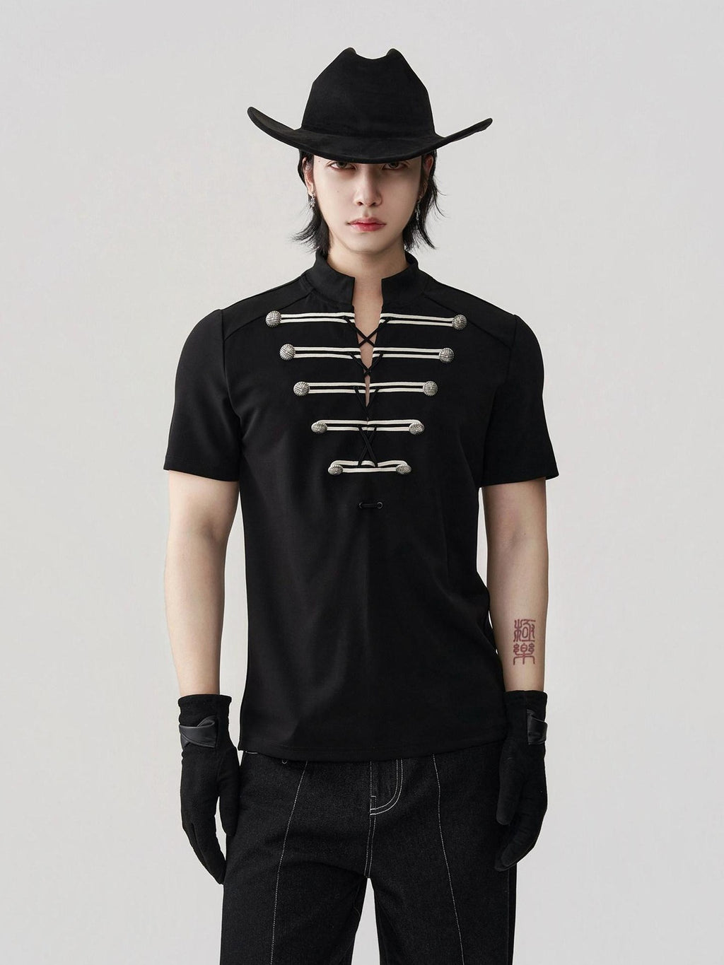 BALITONE Breathable Drawstring Slimfit Court Unisex Retro Knit Short Sleeve T-Shirts