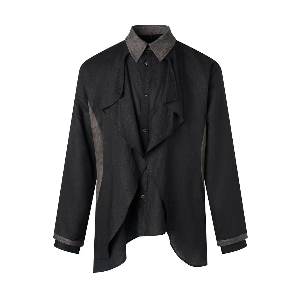 BALITONE_Breathable_Hemp_Blend_3D_Tailored_Loose_Wave_Lapel_Unisex_Poplin_Shirts_MISSTT