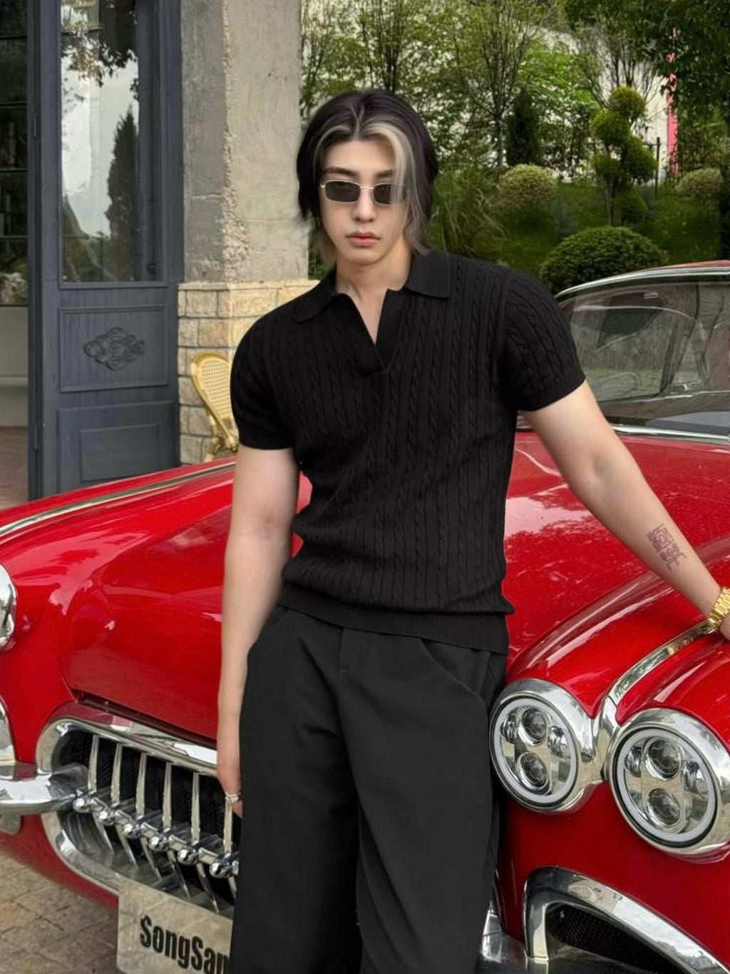 BALITONE Breathable No Iron Cotton Ribbed Loose Unisex Casual Short Sleeve T-Shirts