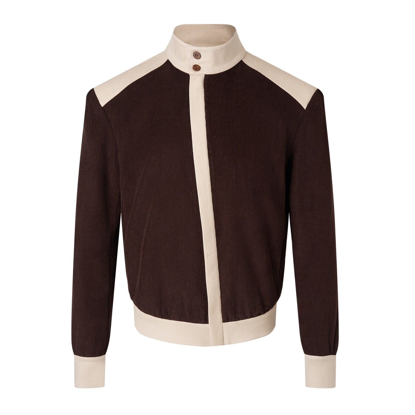 BALITONE_Durable_Cotton_Patchwork_Loose_Stand_Collar_Men_Dark_Brown_Corduroy_Jackets_MISSTT
