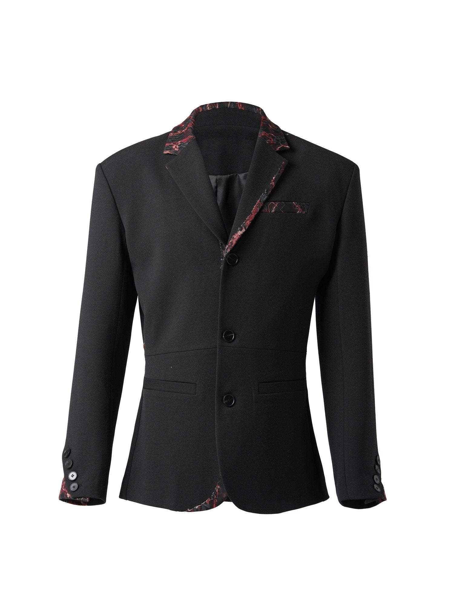 BALITONE_Embroidered_Patchwork_Loose_Fit_Luxe_Mens_Casual_Black_Blazer_&_Trousers_Sets_MISSTT