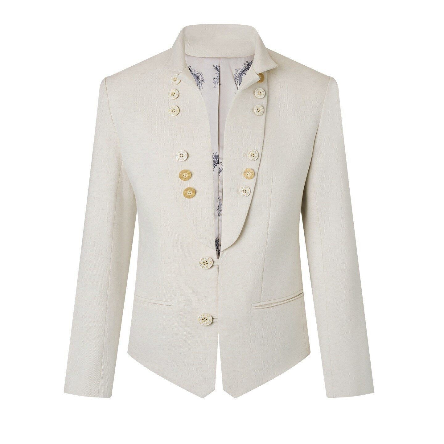 BALITONE_Embroidered_Slim_Fit_Cotton_Linen_Men_Everyday_White_Hemp_Mandarin-Collar_Blazers_MISSTT