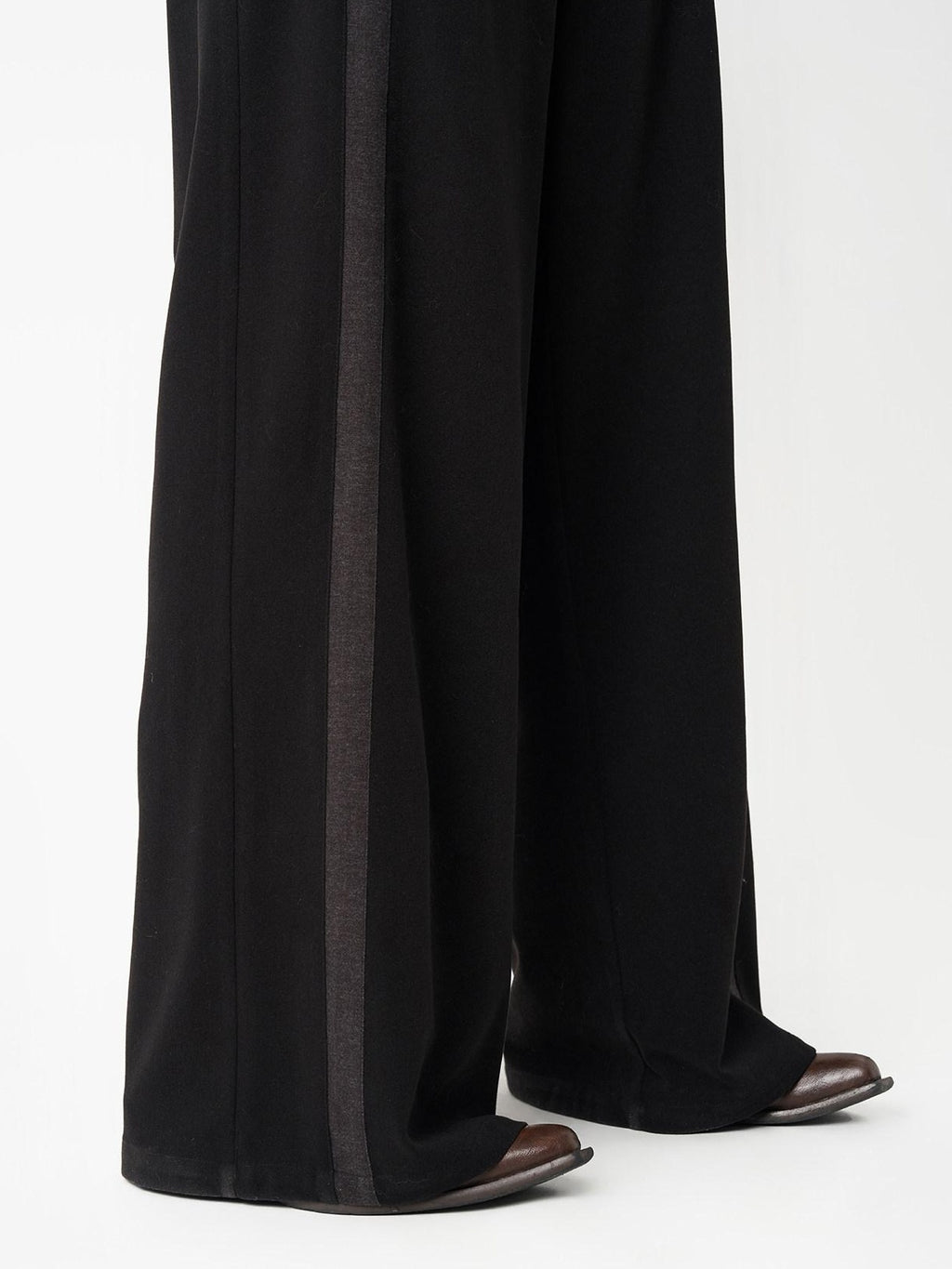 BALITONE High Waist Wrinkle Free Loose Japanese Vintage Poly Stretch Wide-Leg Trousers