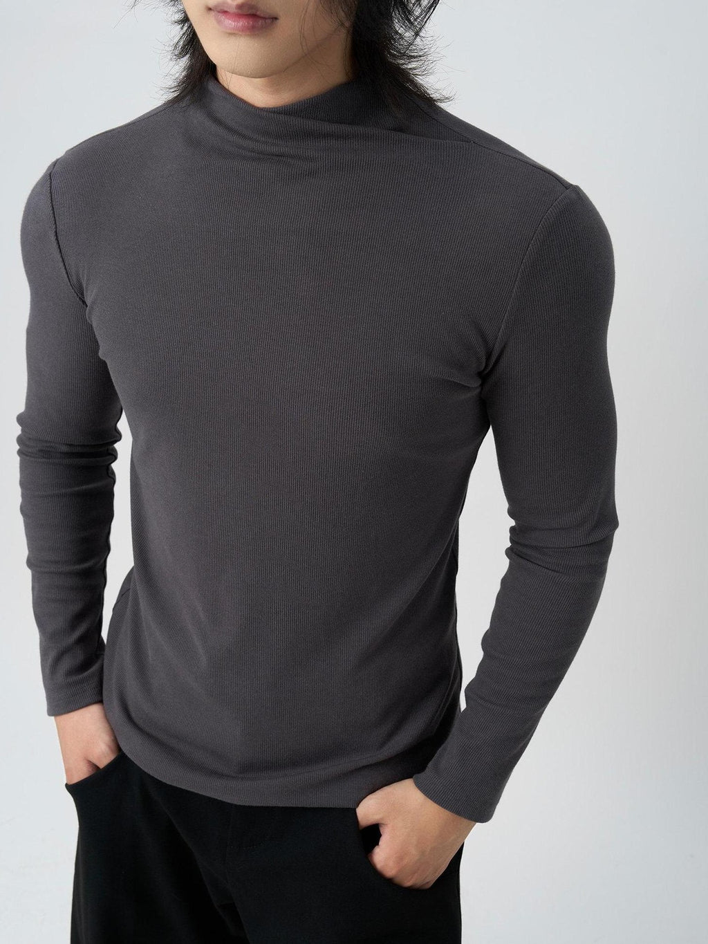 BALITONE No Iron Slim Cotton Stretch Breathable Unisex Half High Neck Turtleneck Sweaters