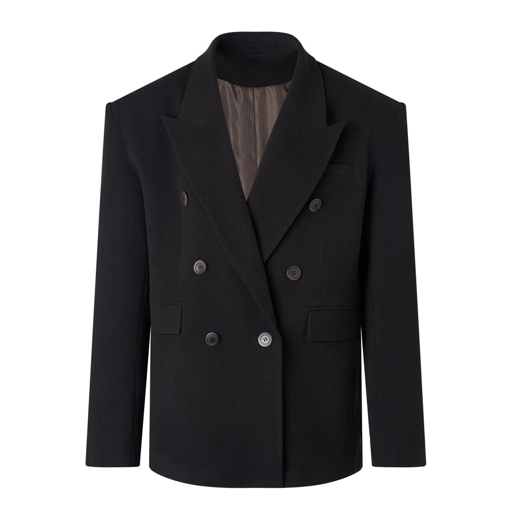 BALITONE_Non_Iron_Breathable_Double_Breasted_Relaxed_Fit_Unisex_Black_Oversized_Blazers_MISSTT