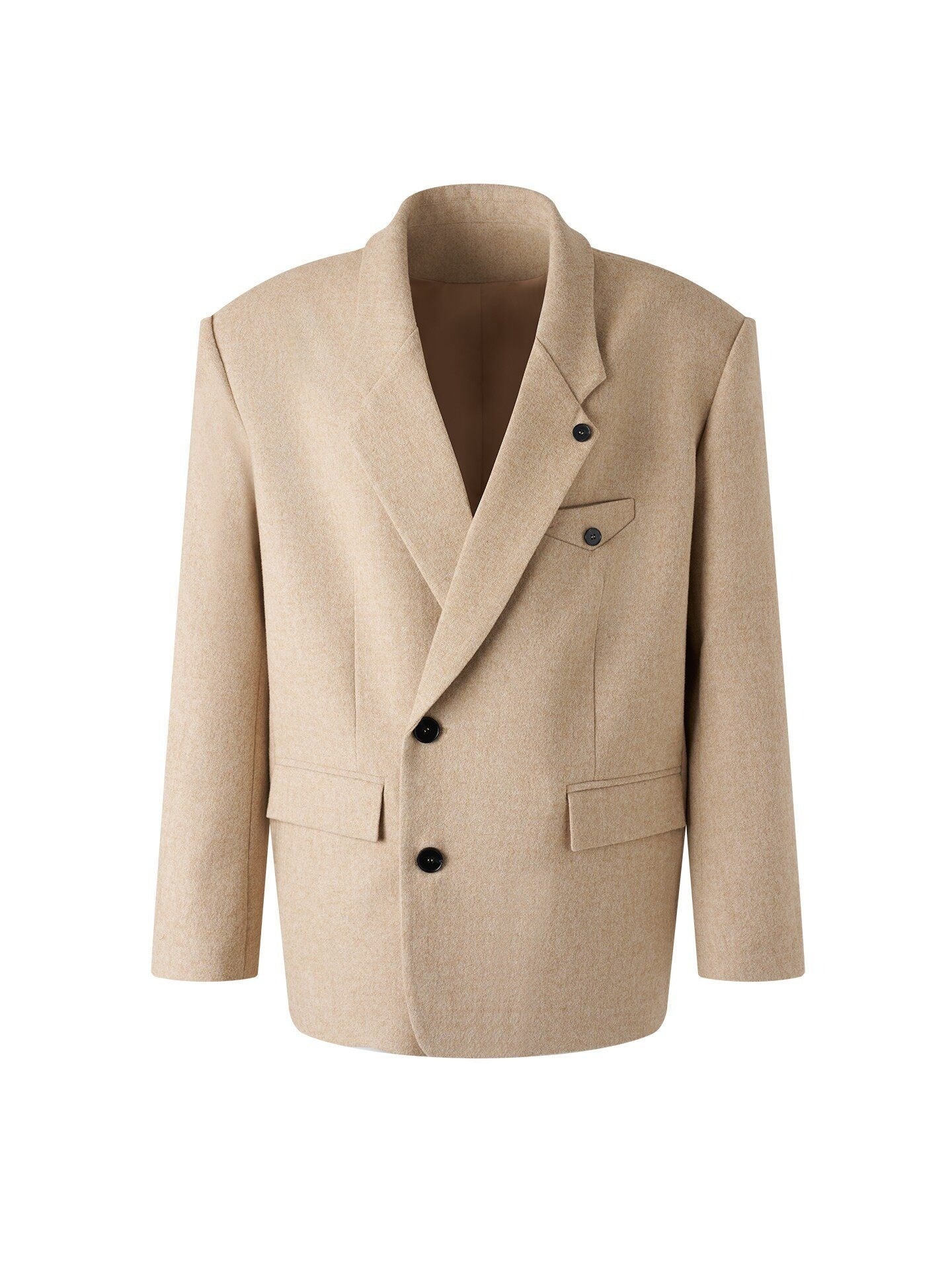 BALITONE_Non_Iron_Button_Detail_Vintage_Loose_Fit_Unisex_Casual_Soft_Oversized_Blazers_MISSTT