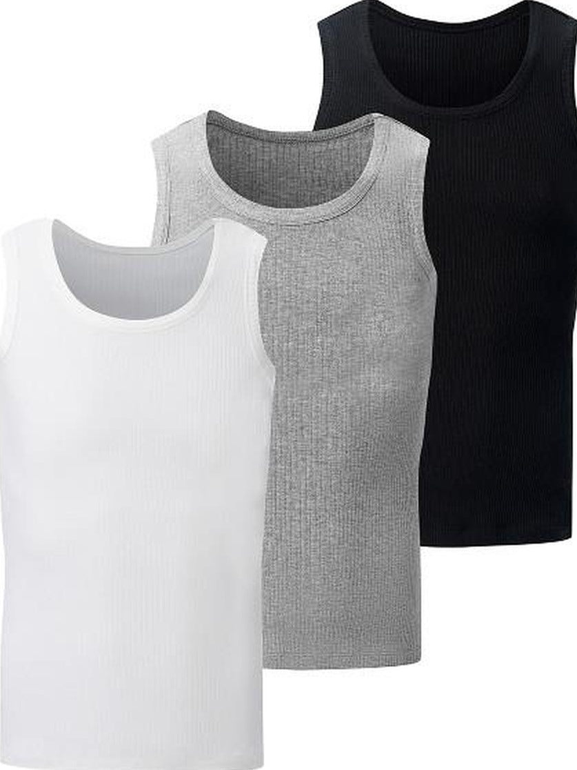 BALITONE Non Iron Cotton Stretch Slim Fit Round Neck Unisex Daily Basic Tank Tops