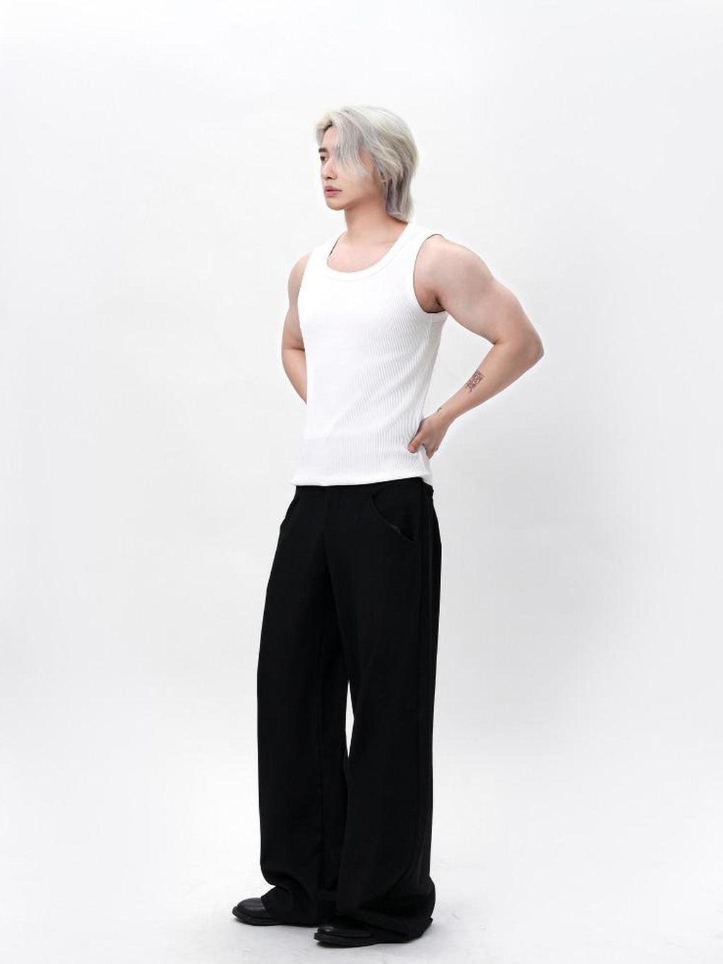 BALITONE Non Iron Cotton Stretch Slim Fit Round Neck Unisex Daily Basic Tank Tops