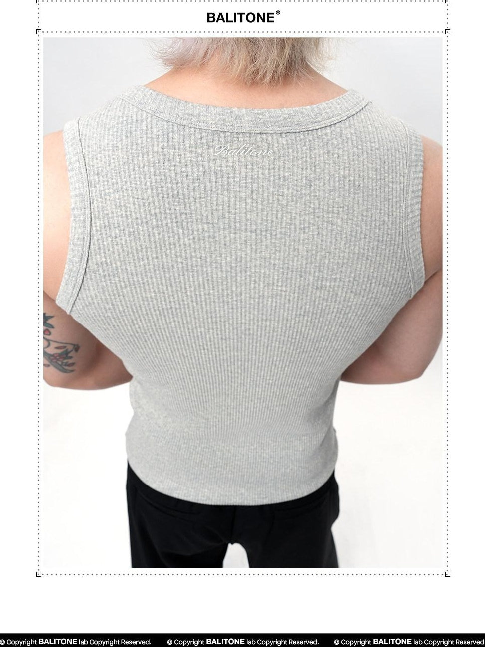 BALITONE Non Iron Cotton Stretch Slim Fit Round Neck Unisex Daily Basic Tank Tops