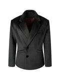 BALITONE_Non_Iron_Elegant_Tapered_Button_Detail_Unisex_Kids_Black_Velvet_Blazers_MISSTT
