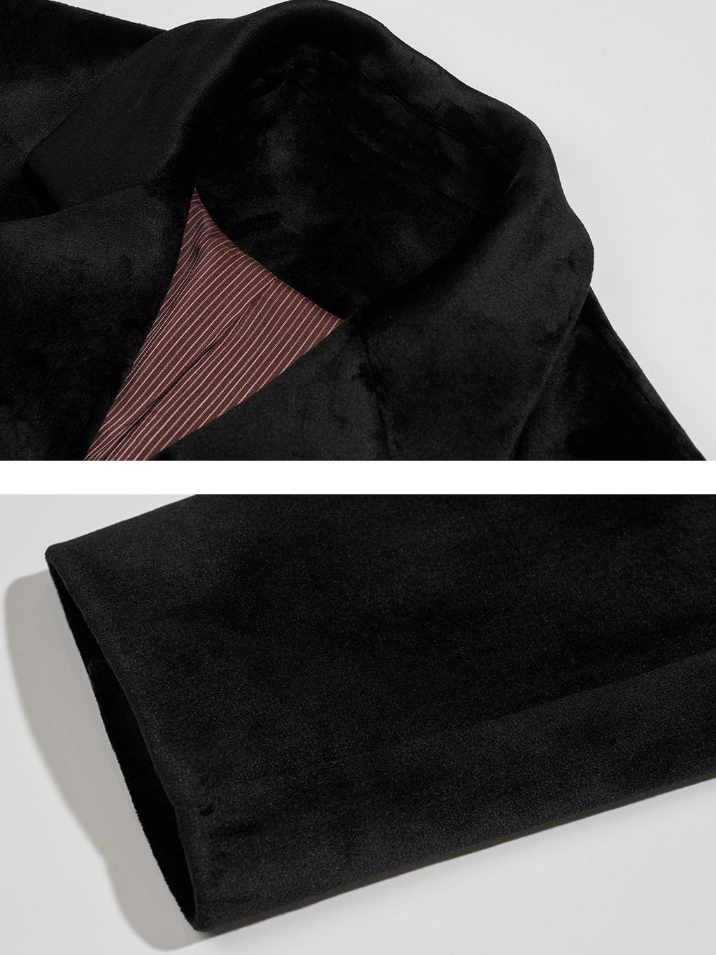 BALITONE Non Iron Elegant Tapered Button Detail Unisex Kids Black Velvet Blazers