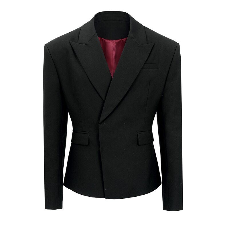 BALITONE_Non_Iron_Oversized_Unisex_Casual_Poly_Cotton_Black_Double-Breasted_Blazers_MISSTT