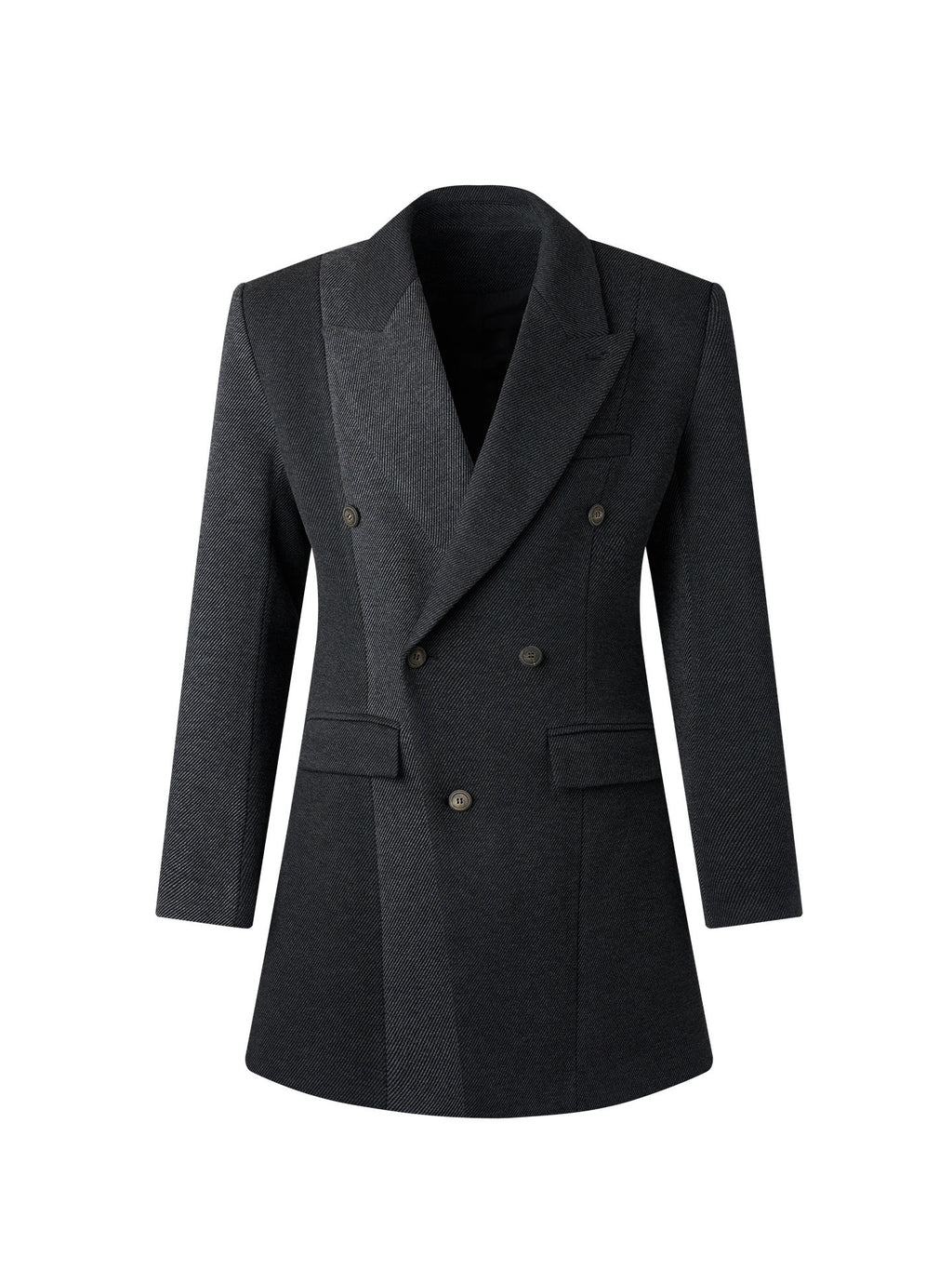 BALITONE_Non_Iron_Slim_Fit_Colorblock_Peaked_Lapel_Double_Breasted_Black_Gray_Overcoats_MISSTT
