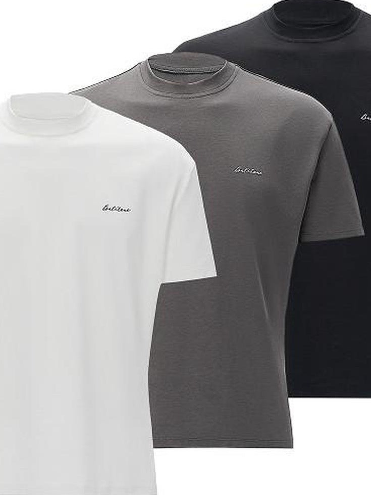 BALITONE Skin Friendly Cotton Slim Fit Letter Print Unisex Short Sleeve T-Shirts
