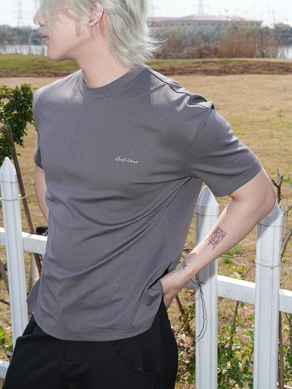 BALITONE Skin Friendly Cotton Slim Fit Letter Print Unisex Short Sleeve T-Shirts