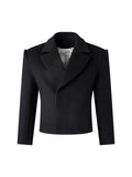 BALITONE_Slim_Waist_British_Short_Non_Iron_Unisex_Casual_Wool_Blend_Black_Wool_Blazers_MISSTT
