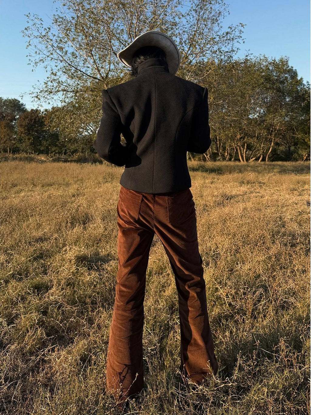 BALITONE Slim Waist British Short Non Iron Unisex Casual Wool Blend Black Wool Blazers