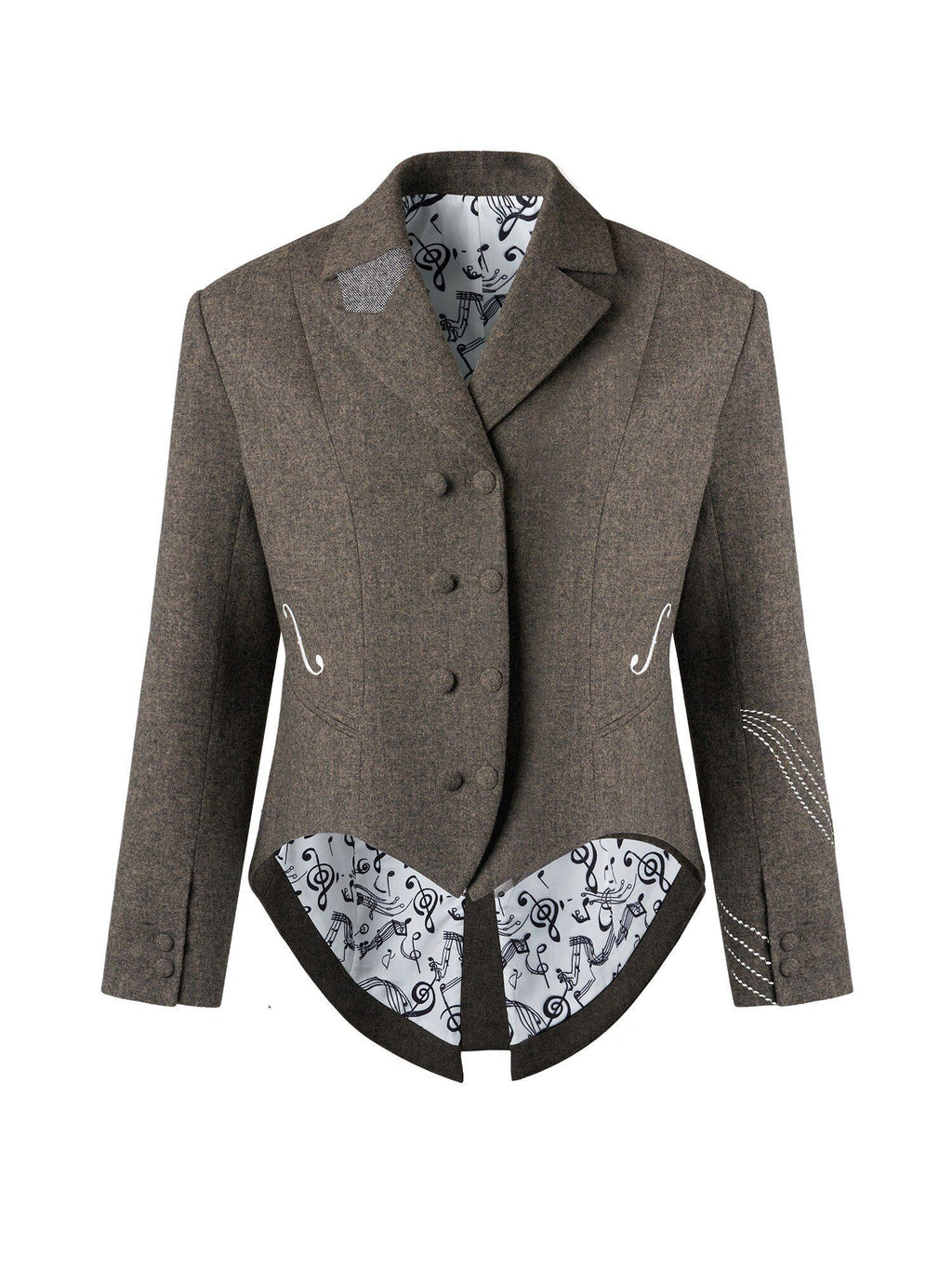 BALITONE_Soft_Wool_Blend_Notch_Lapel_Button_Detail_Unisex_Olive_Brown_Embroidered_Blazers_MISSTT