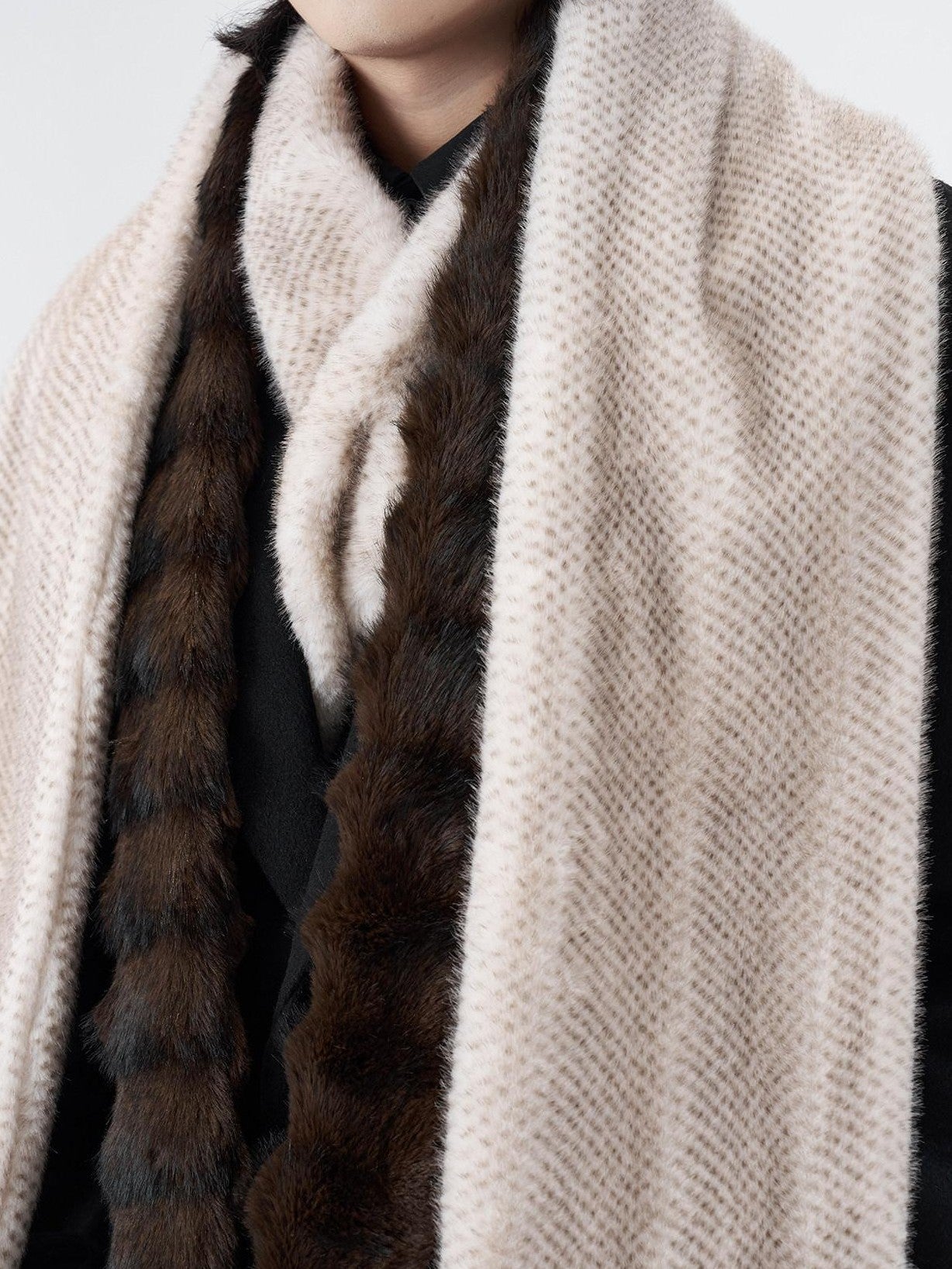 BALITONE Warm Double Sided Long Rectangular Neck Warmer Unisex Solid Scarves
